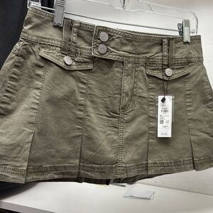 Garage Khaki Mini Skirt